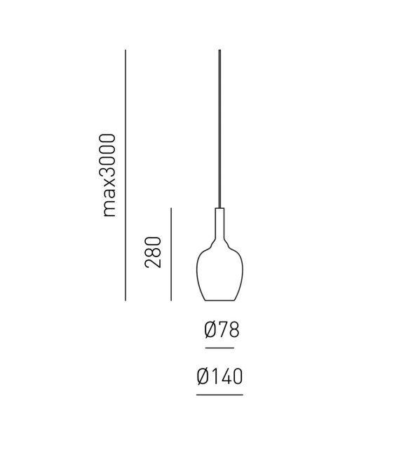 GEALUCE Vetro borosilicato con portalampada E27 e cavo 3MT varie finiture OFELIA KIT S/10 GEALUCE Vetro borosilicato con portalampada E27 e cavo 3MT varie finiture OFELIA KIT S/10